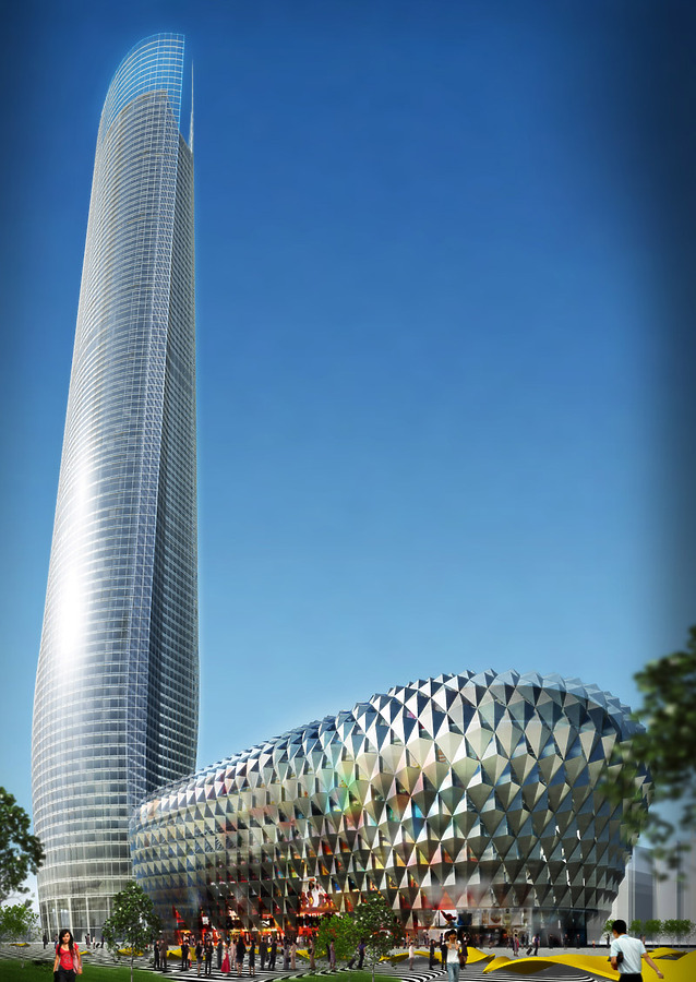 Nanjing Olympic Suning Tower by Murphy/Jahn, Inc. Architects