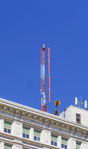 Antenna on the roof; April 21, 2020