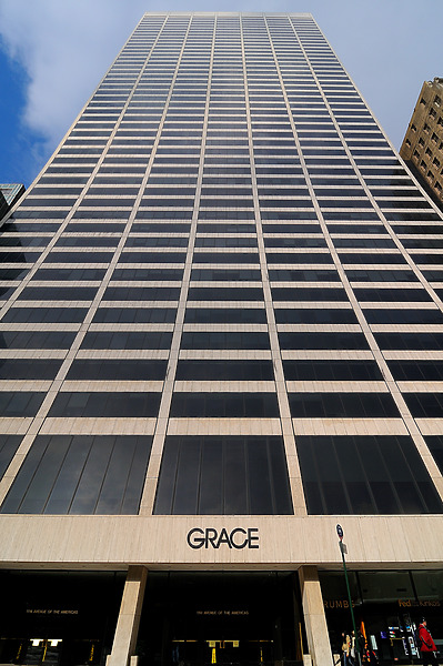 Looking up from Bryant Park