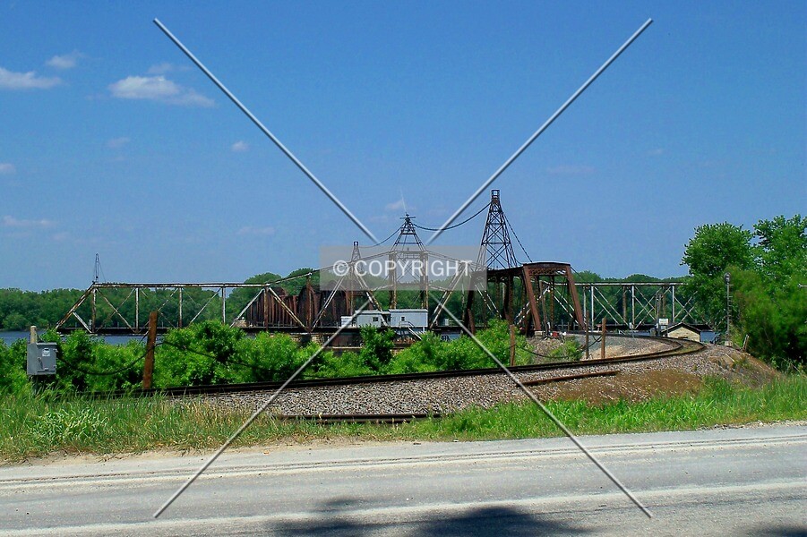 View of the open bridge from Highway 79 to the west