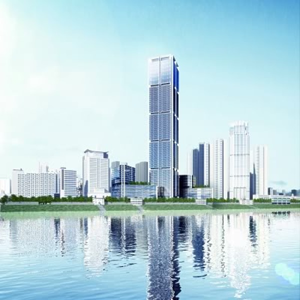 Wuhan Yangtze River Shipping Center by Wuhan Architectural Design Institute