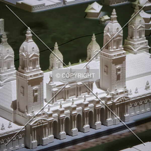 Building model on display at the Missouri History Museum, Saturday, January 25, 2025
