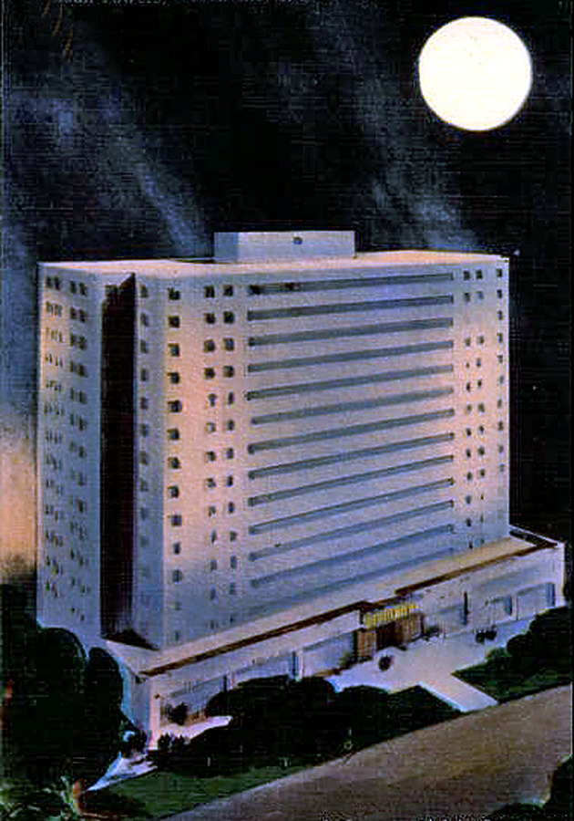 Towers East Apartments by Asheville Post Card Co.