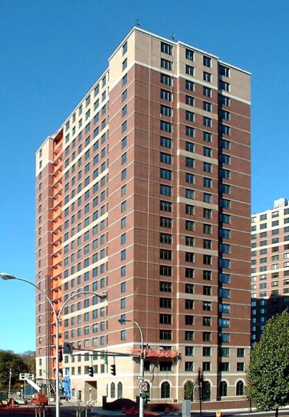View from the southeast shortly before completion