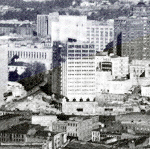 View from the southwest during construction