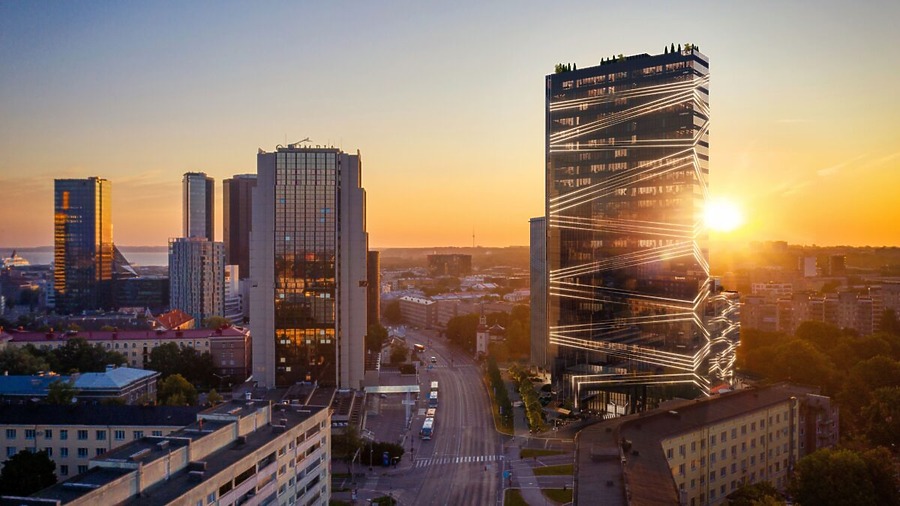 Lightpark Tower 1 by https://www.kapitel.ee/en/business-segment/in-development-liivalaia-complex-tallinn/