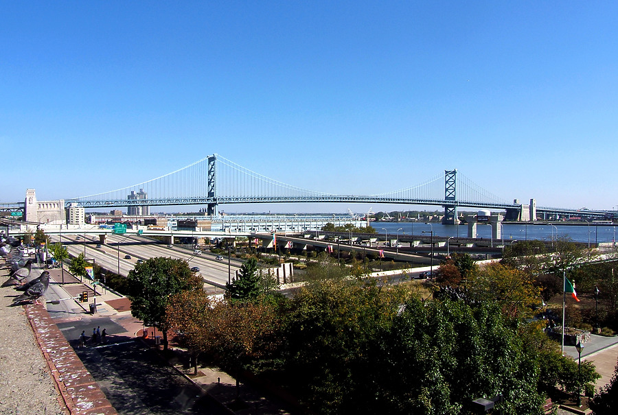Benjamin Franklin Bridge by John Cahill