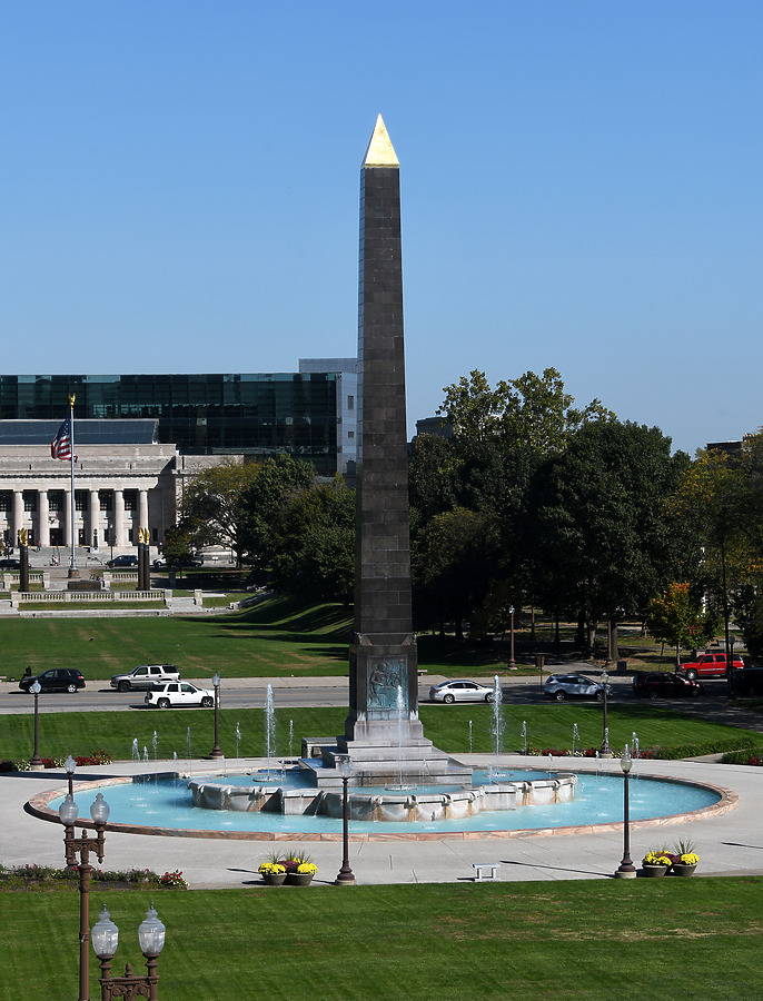 Veteran's Memorial Plaza Obelisk by John W. Cahill