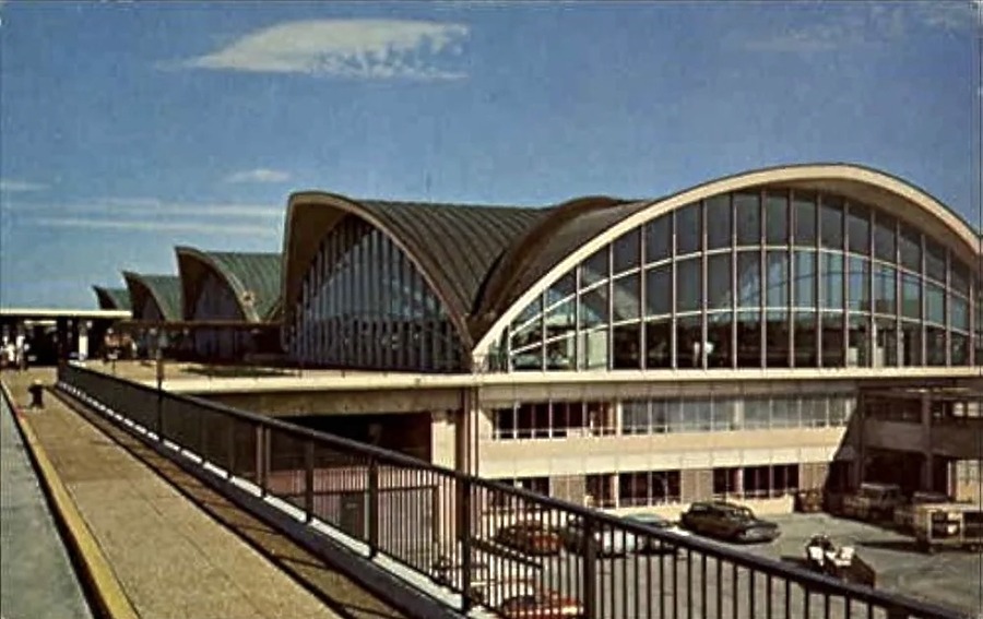 Saint Louis Lambert International Airport Terminal 1 by St. Louis Color Postcard Co.