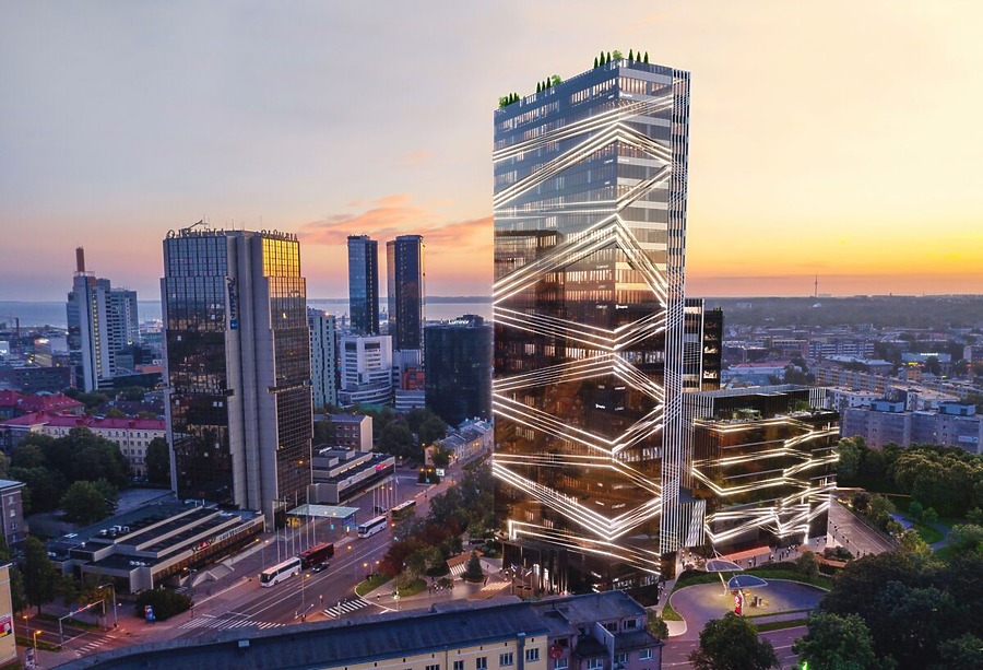 Lightpark Tower 1 by https://www.kapitel.ee/en/business-segment/in-development-liivalaia-complex-tallinn/