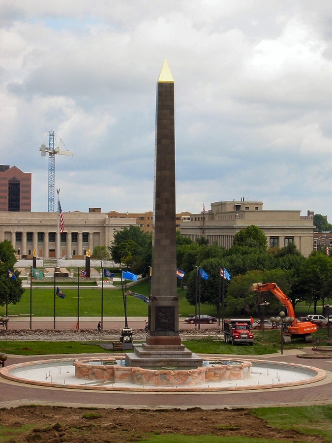 Veteran's Memorial Plaza Obelisk by James Peacock