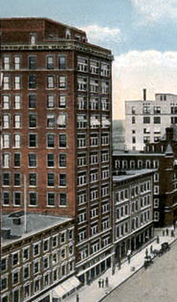 Vintage view from the southwest prior to construction of 8 East Broad Street