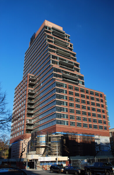 Viewed from the west