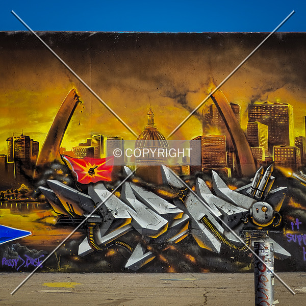 Saint Louis City Flood Wall (South Wall) by Ryan Hildebrand