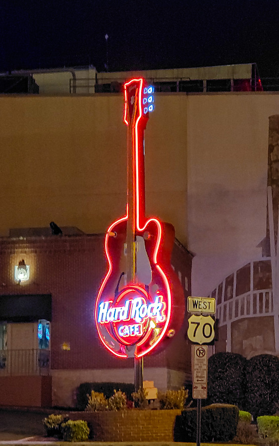 Hard Rock Cafe Nashville Sign by Ryan Hildebrand