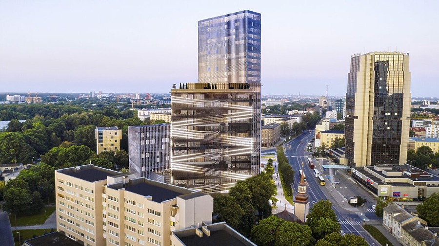Lightpark Tower 1 by https://www.kapitel.ee/en/business-segment/in-development-liivalaia-complex-tallinn/