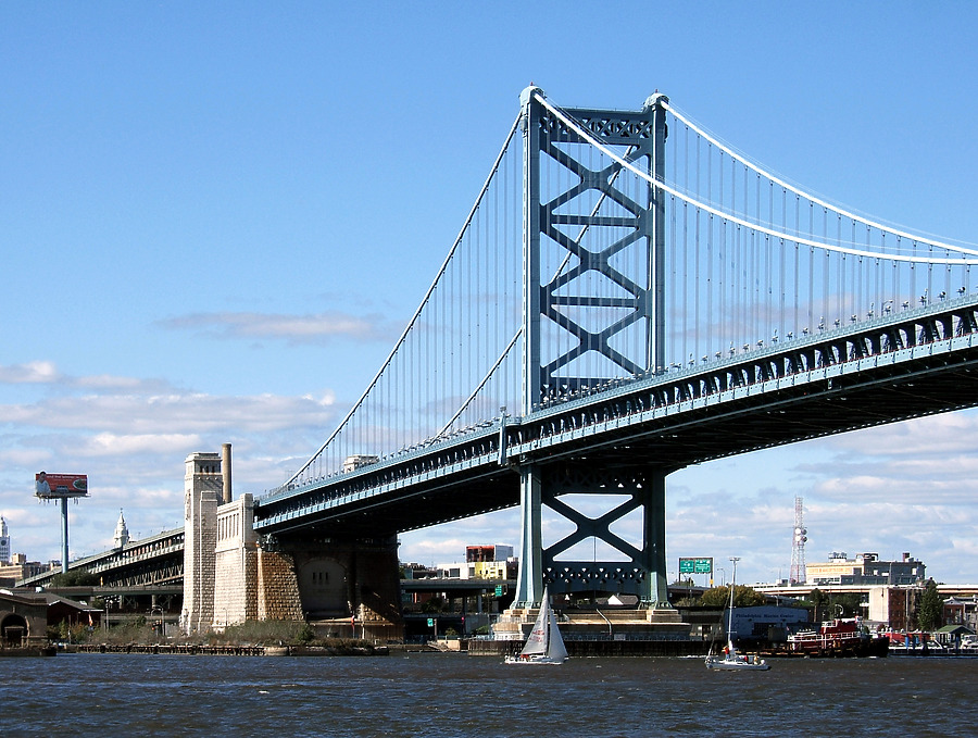 Benjamin Franklin Bridge by John Cahill