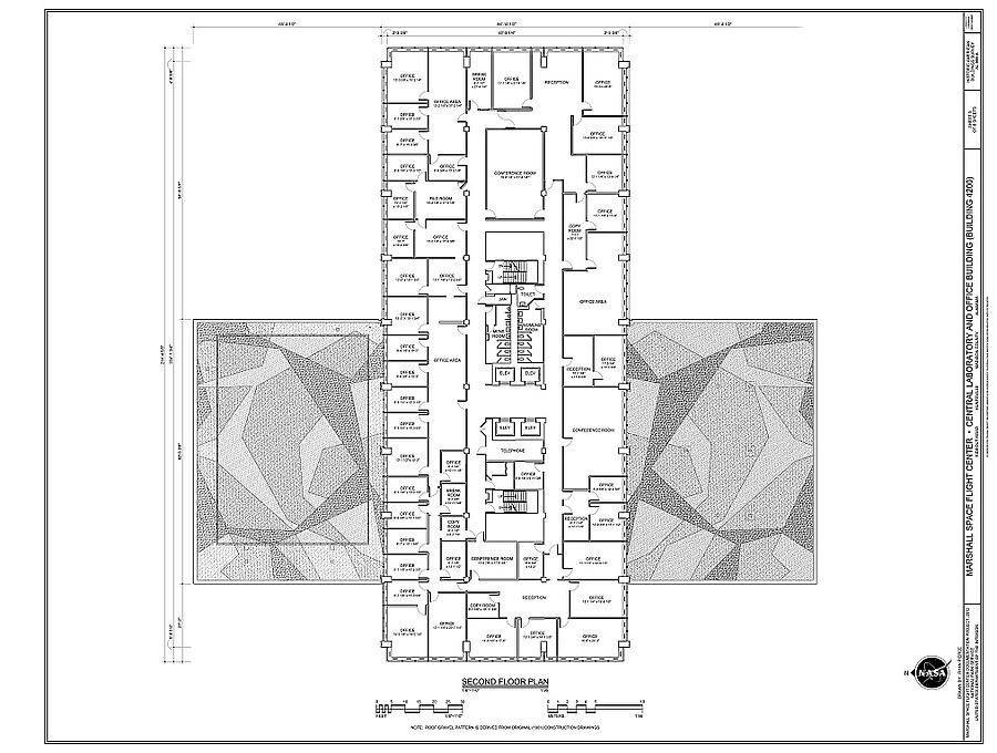 Marshall Space Flight Center Headquarters Building by Historic American Buildings Survey/ Jobie Hill