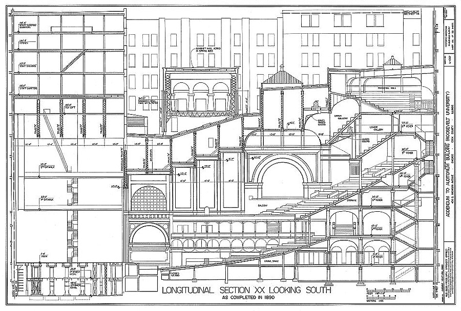 Auditorium Building by Library of Congress, Prints and Photographs Division, HABS