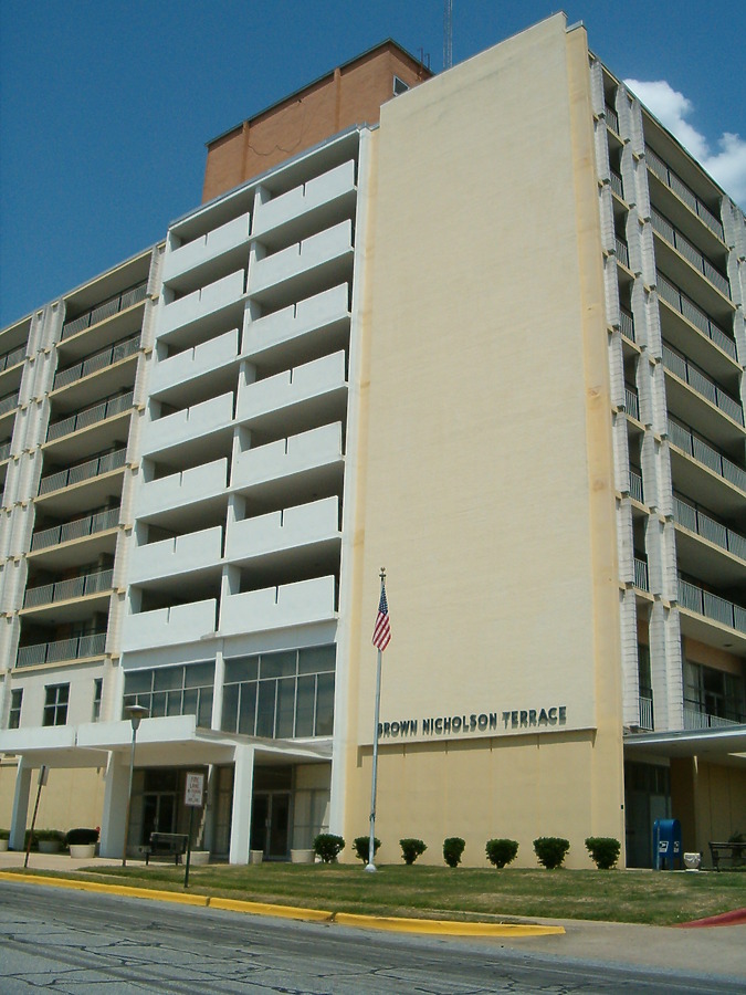 Brown Nicholson Terrace Apartments by Rodney Gunn