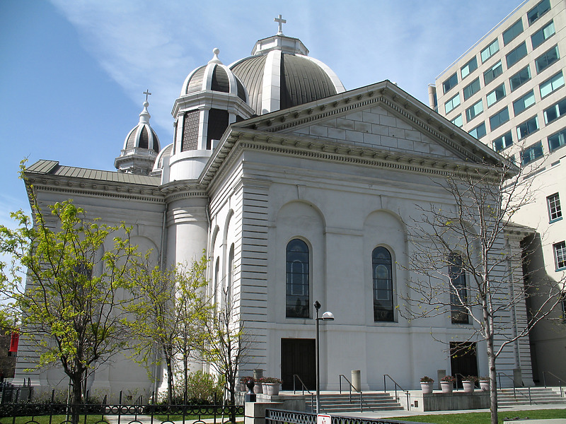 The east facing rear side