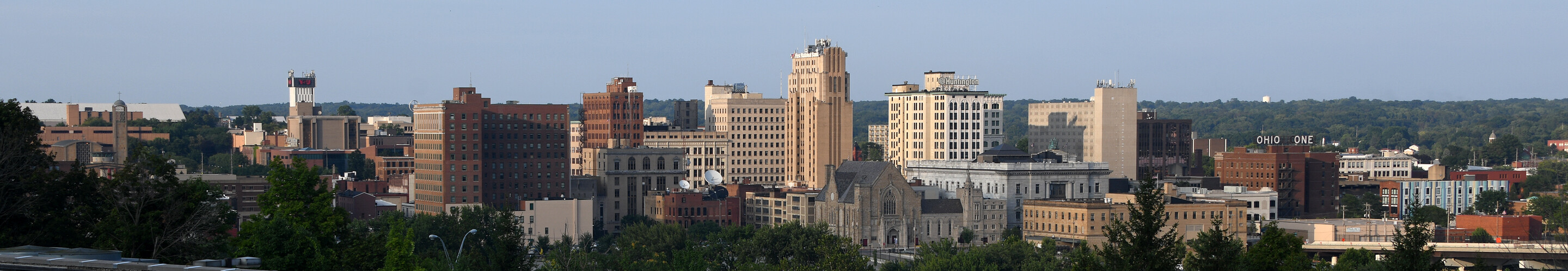 Downtown from the southwest