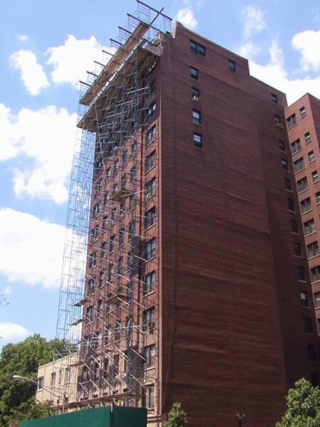 From the southeast during renovation