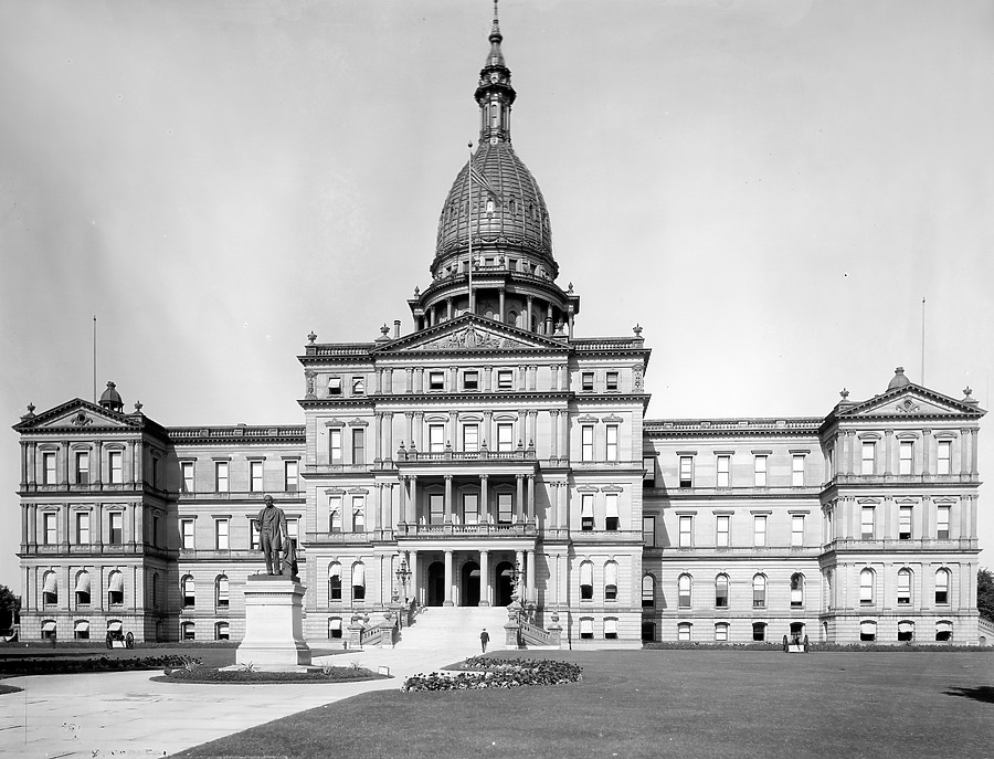 Michigan State Capitol by Library of Congress, Prints and Photographs Division, Detroit Publishing Company
