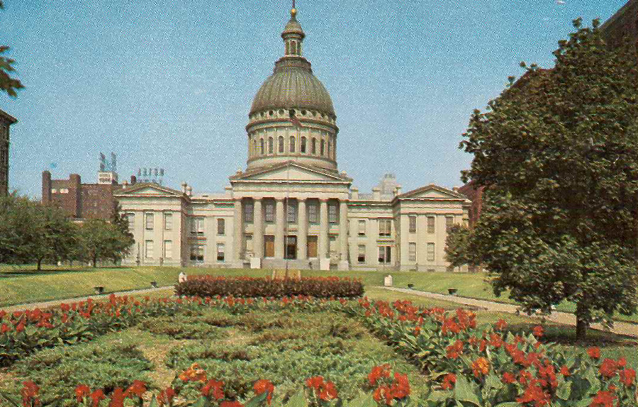 Old Courthouse by St. Louis Color Postcard Company