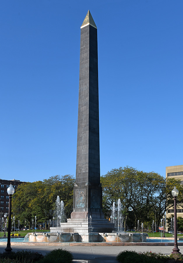 Veteran's Memorial Plaza Obelisk by John W. Cahill