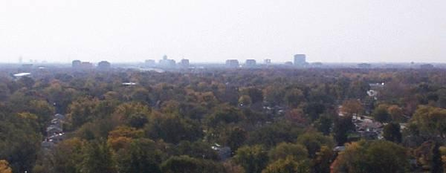 Skyline from Arlington Heights, with Itasca in distance on the left