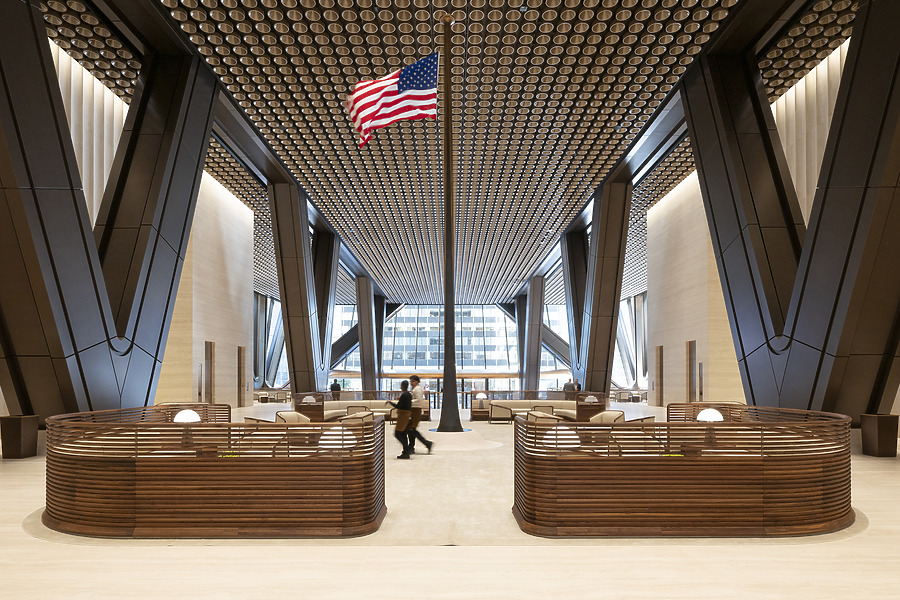 JPMorganChase World Headquarters by Nigel Young, courtesy of Foster + Partners