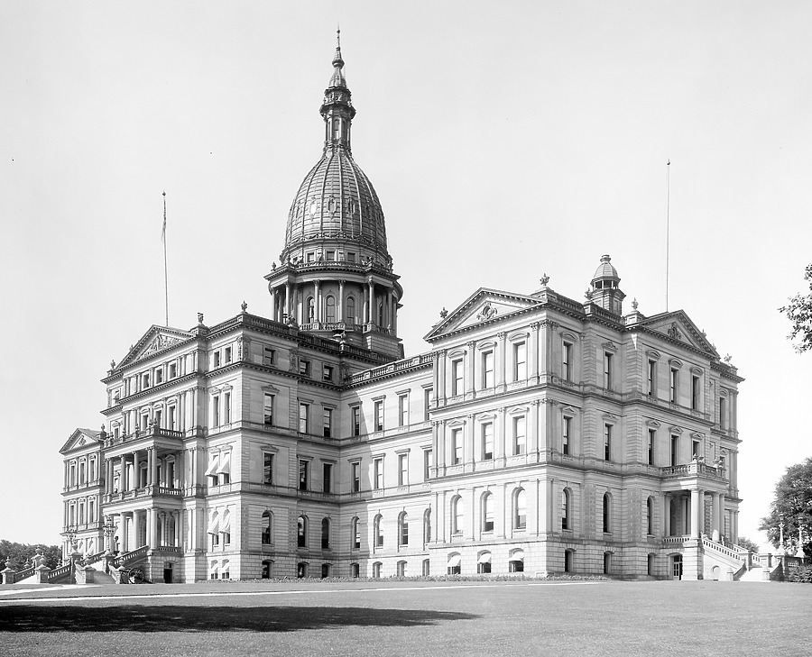 Michigan State Capitol by Library of Congress, Prints and Photographs Division, Detroit Publishing Company