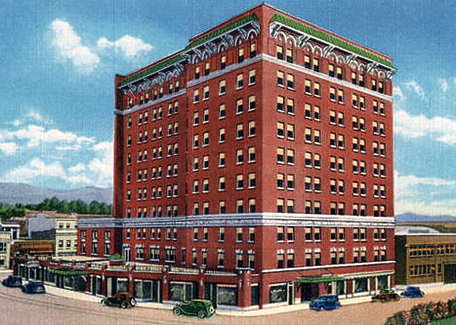 John Sevier Center by Asheville Post Card Co.