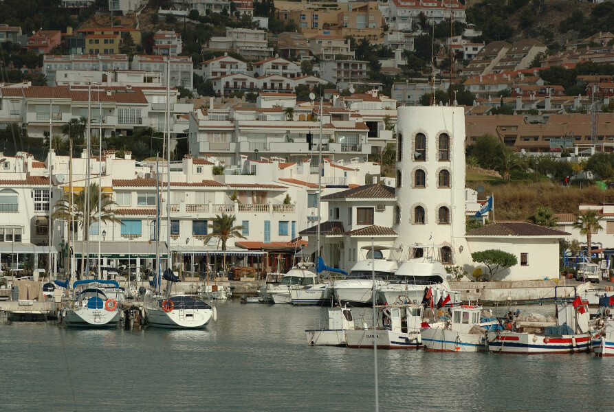 One of the exclusive marinas on the Sitges coast