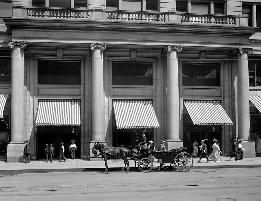 Macy's at State Street by Library of Congress, Prints and Photographs Division, Detroit Publishing Company