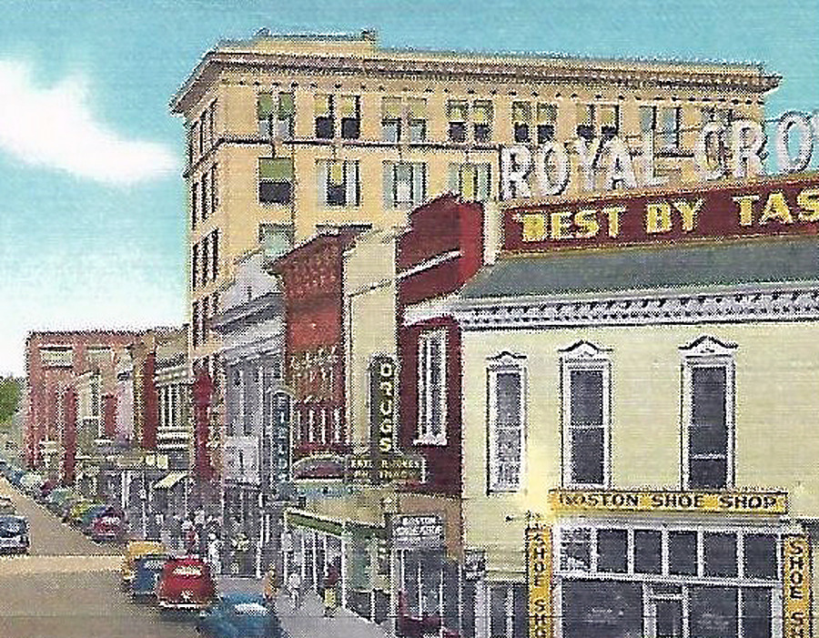 Downtown Towers by Asheville Post Card Co.