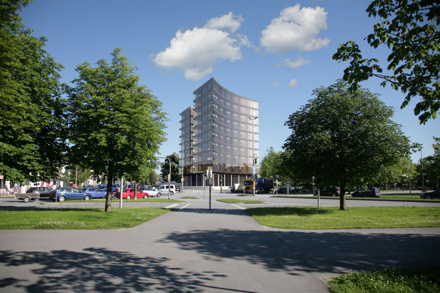Hochhaus an der Stadthalle