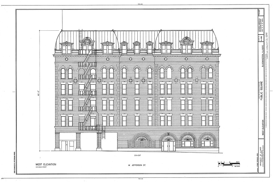 Illinois House by Library of Congress, Prints and Photographs Division, HABS