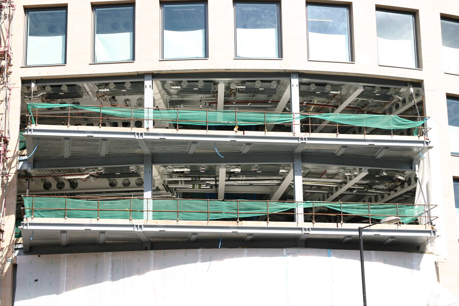 View showing ductwork installation