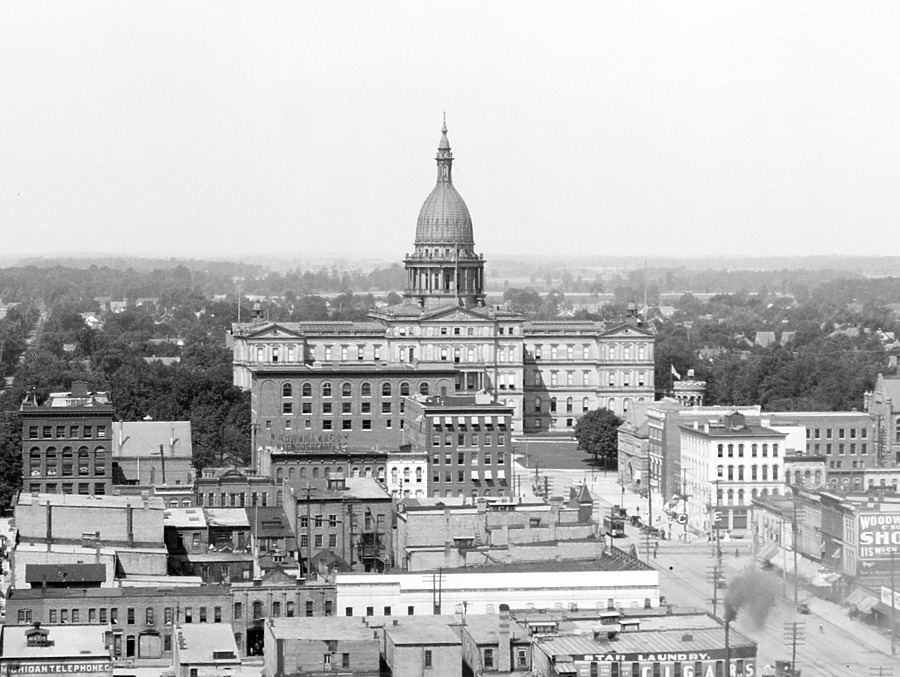 Michigan State Capitol by Library of Congress, Prints and Photographs Division, Detroit Publishing Company