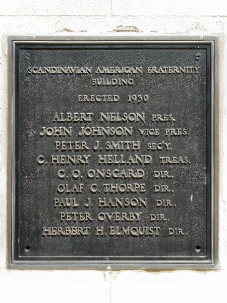Commemorative plaque at main entrance