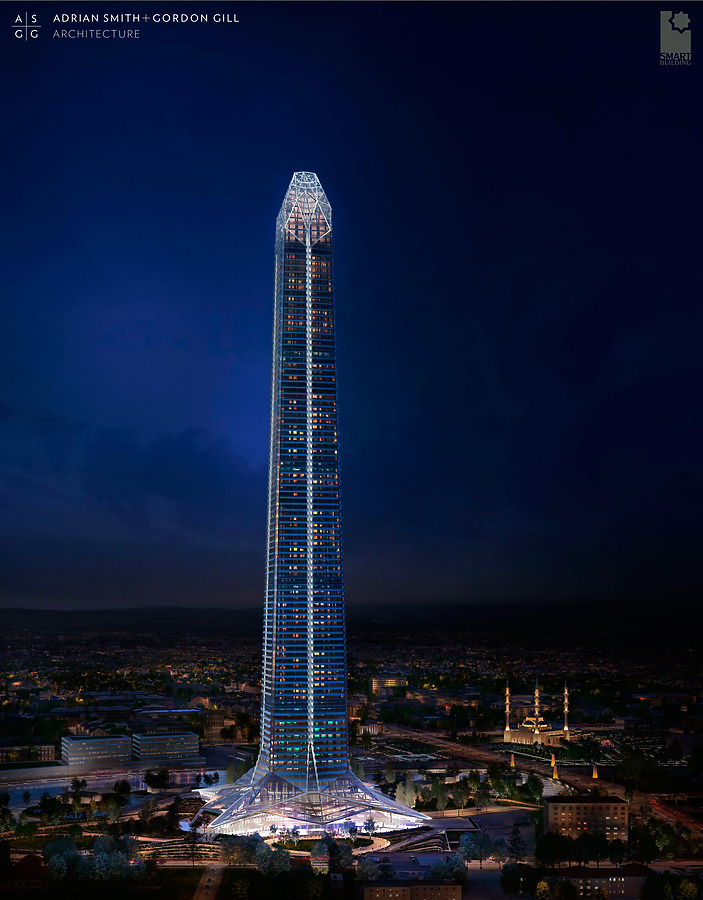 Akhmat Tower by Adrian Smith + Gordon Gill Architecture