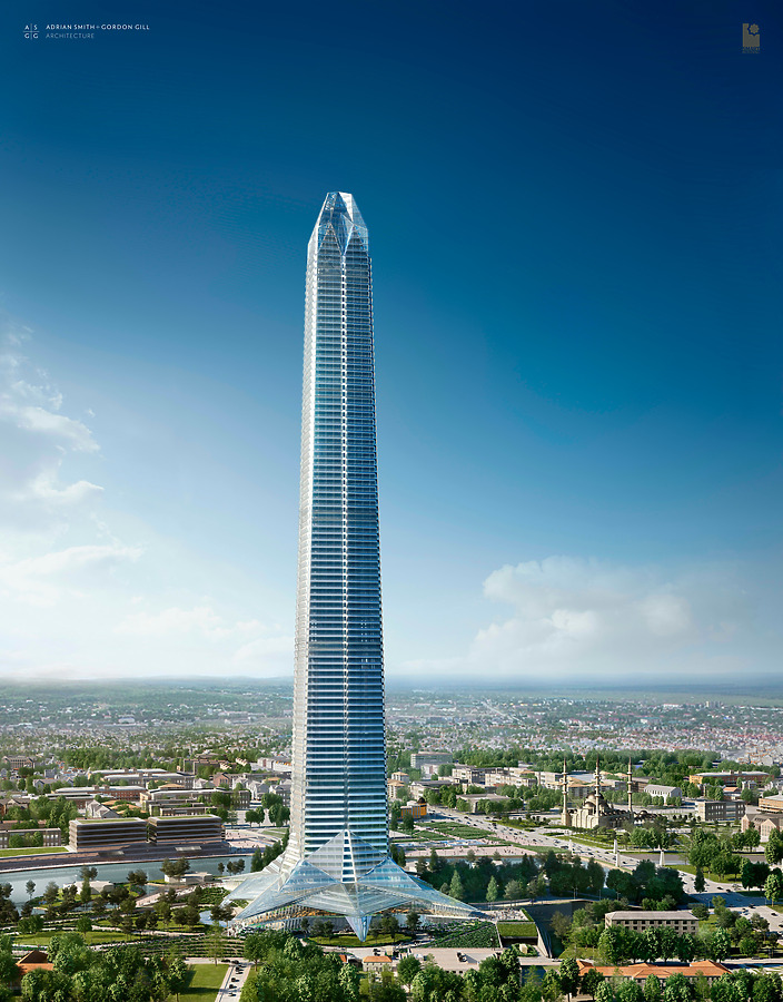 Akhmat Tower by Adrian Smith + Gordon Gill Architecture