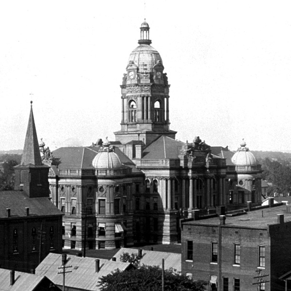 Old Vanderburgh County Courthouse by Library of Congress, Prints and Photographs Division, F. A. Miintzer
