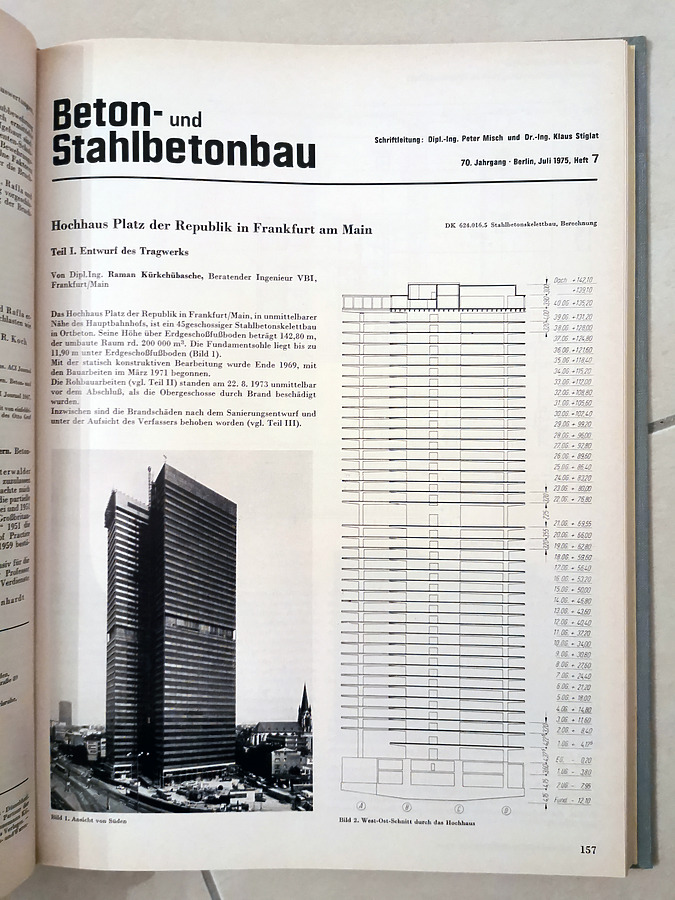 Hochhaus Platz der Republik by Beton und Stahlbetonbau