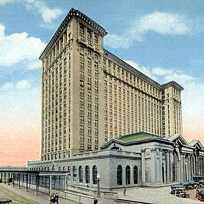 Michigan Central Station by Curt Teich & Co.