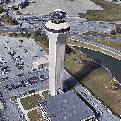 KCI Control Tower by Google Earth