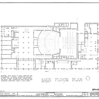 Auditorium Building by Library of Congress, Prints and Photographs Division, HABS
