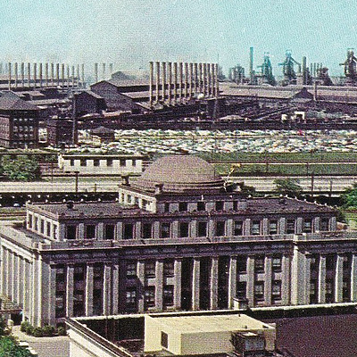 Gary Municipal Building by Curteich/ US Steel Corporation
